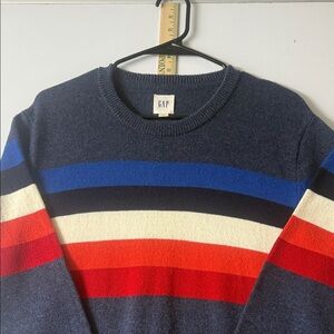GAP Men's Crewneck Sweater - Navy, Red, White